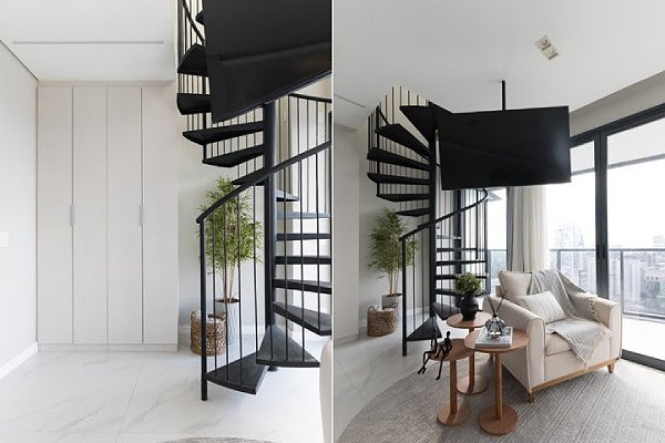 Pequeno, mas genial: como uma reforma de duplex de 56 m² virou um “lar doce lar”